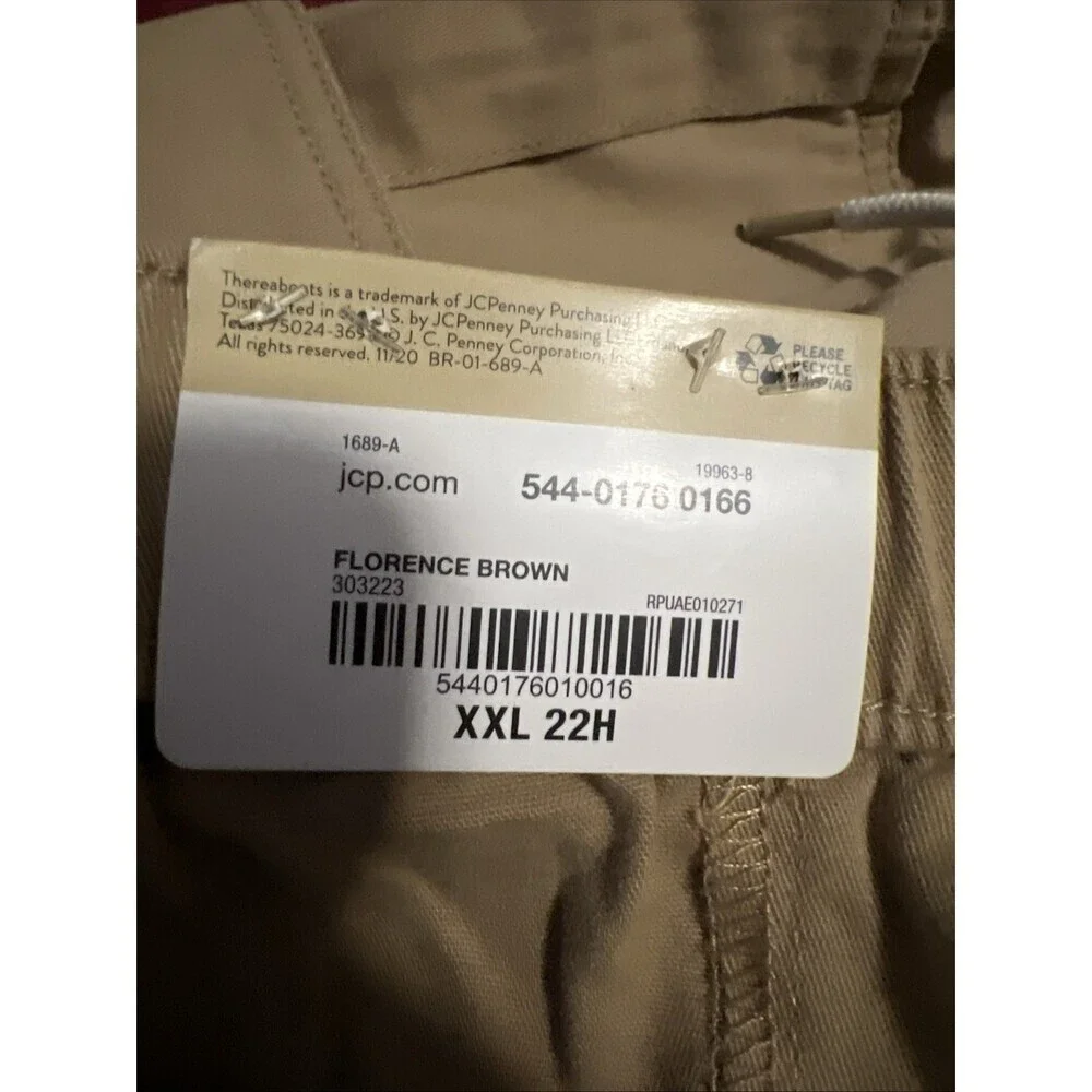 NWT!! THEREABOUTS Flex Tapered Cargo Pants Boy XXL 22H Husky Pull-On Drawstring